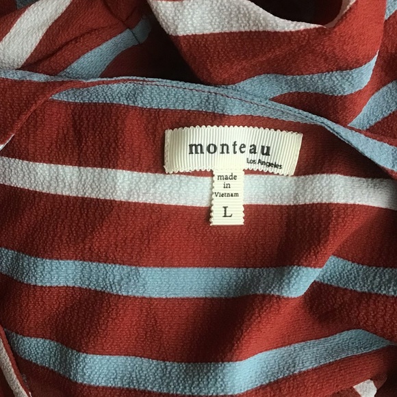 Red Striped Peplum Blouse - Picture 3 of 3